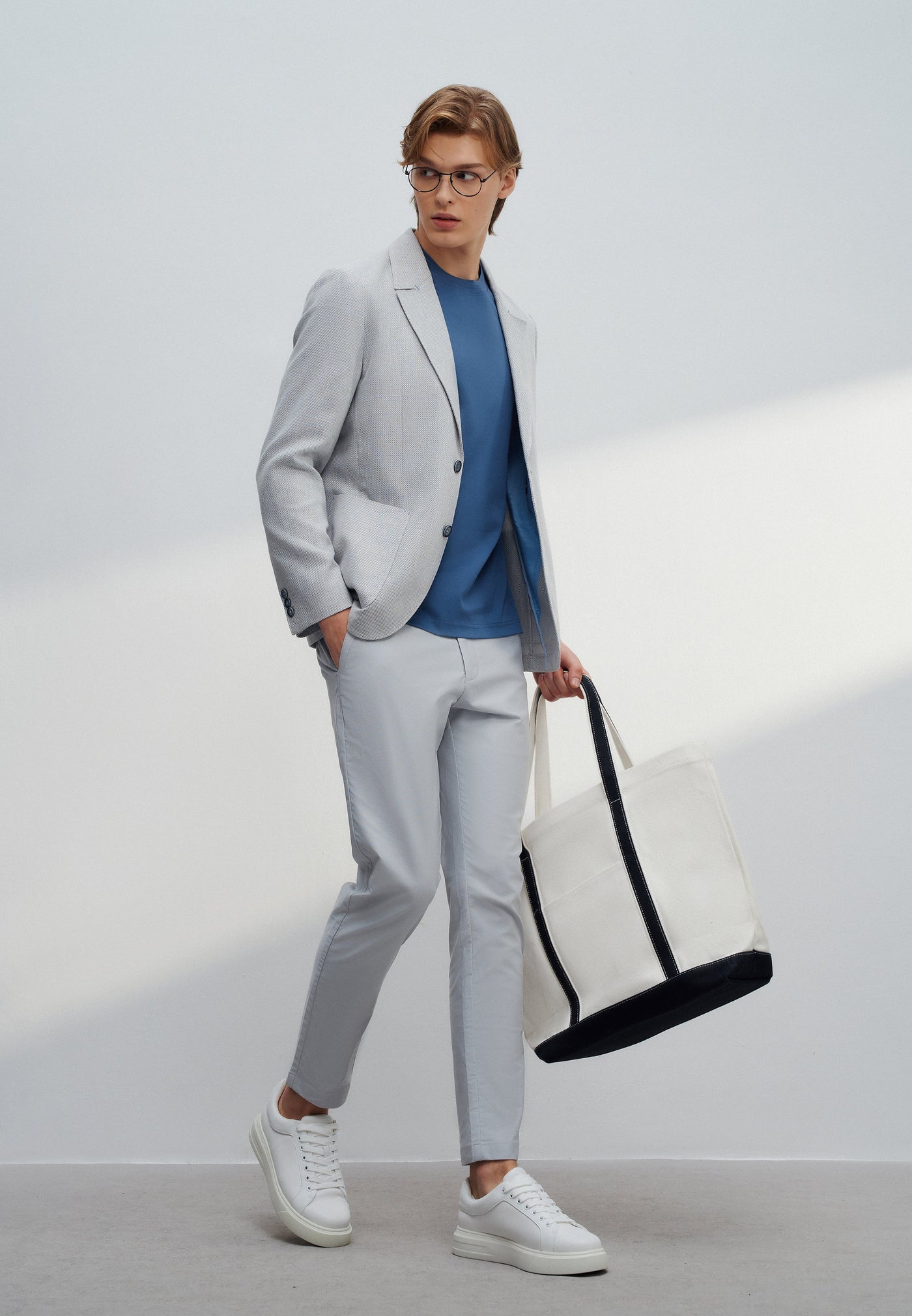 เสื้อเบลเซอร์สำหรับผู้ชาย Relaxed Fit