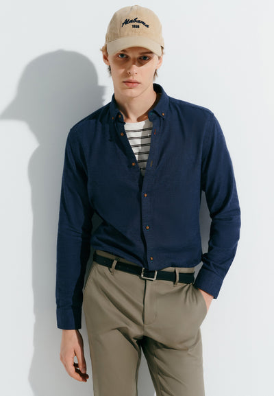 Men Clothing Cotton Flannel Casual Shirt Smart Fit