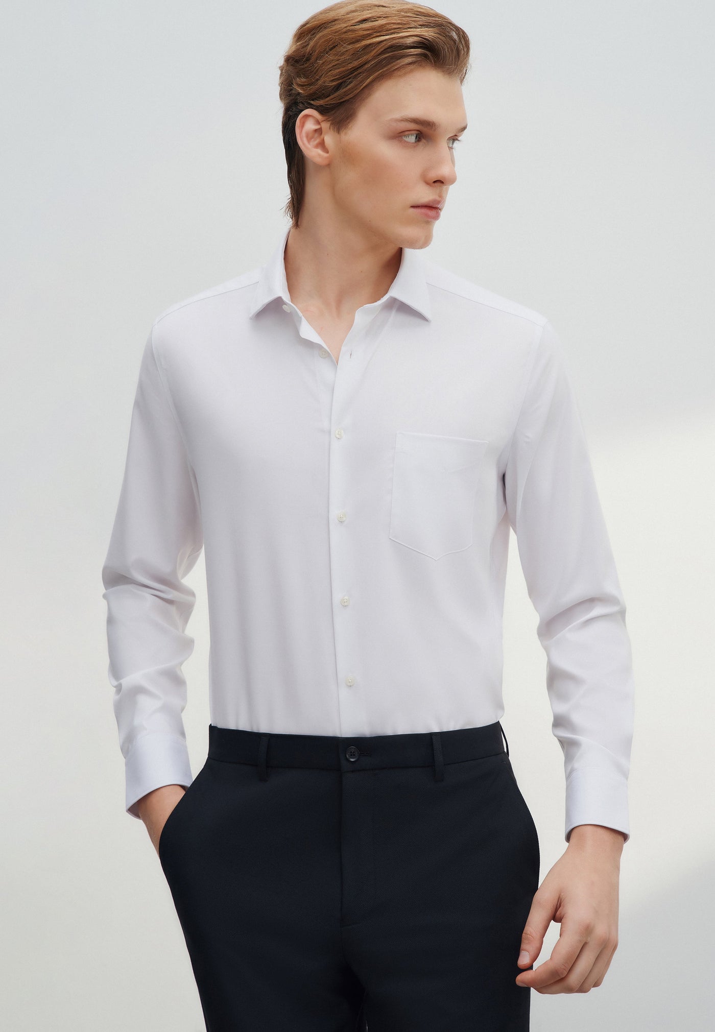 Men Clothing Non-Iron Silky Touch Shirt Smart Fit