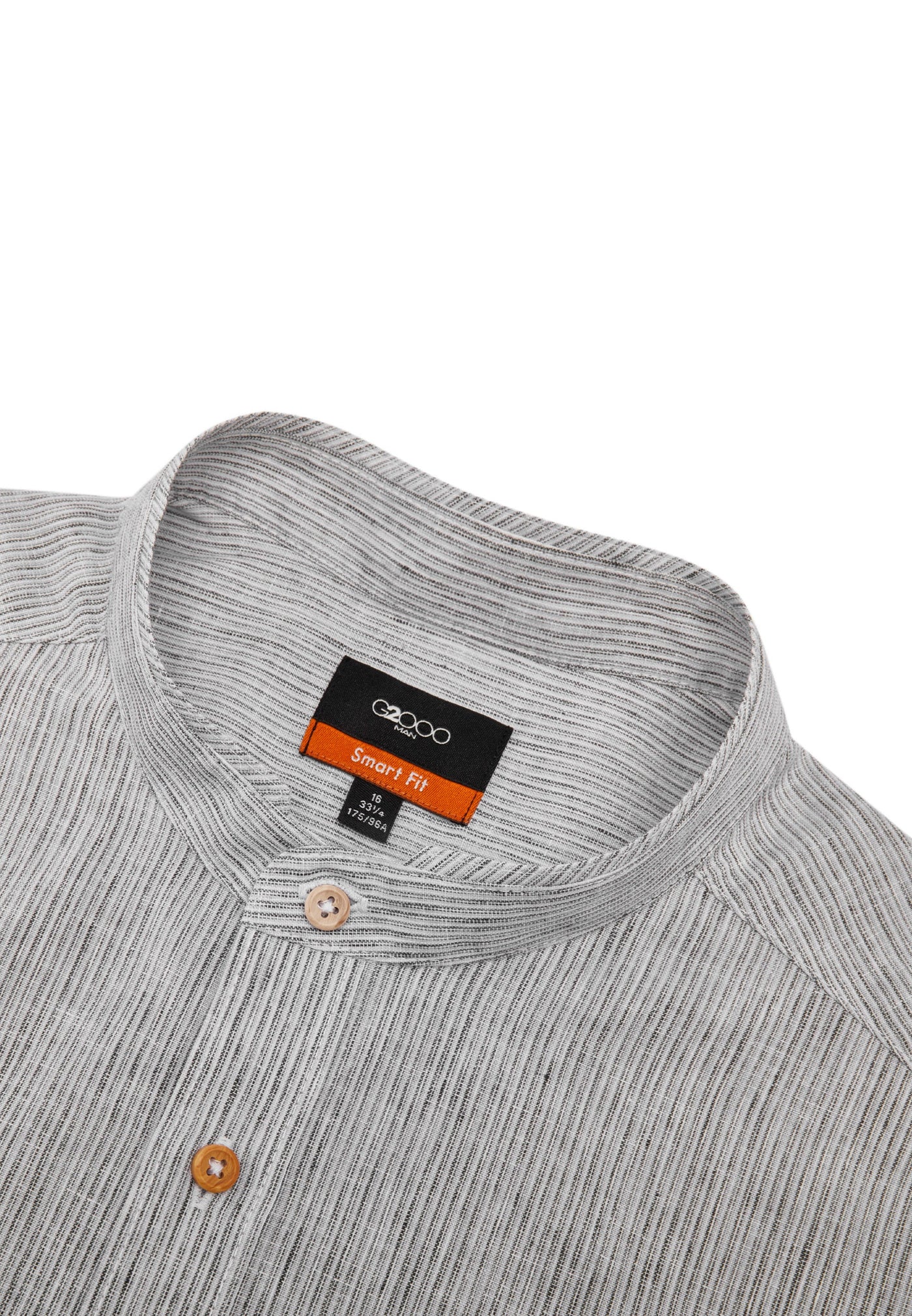 Men Clothing Linen Blend Stripe Casual Shirt Smart Fit