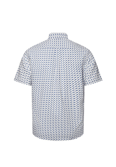 Men Clothing Wrinkle Free Cotton Smart Fit Short Sleeve Casual Shirt Smart Fit