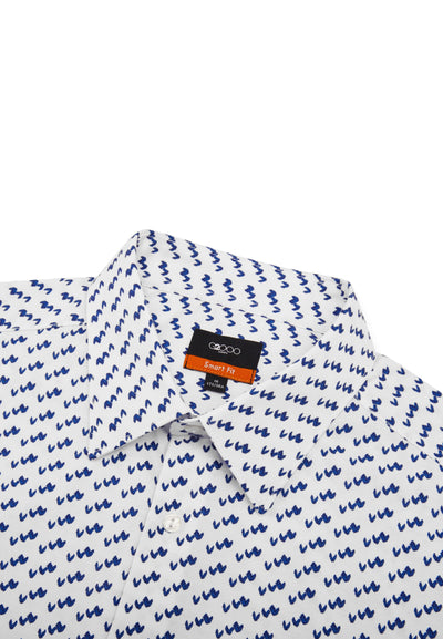 Men Clothing Wrinkle Free Cotton Smart Fit Short Sleeve Casual Shirt Smart Fit