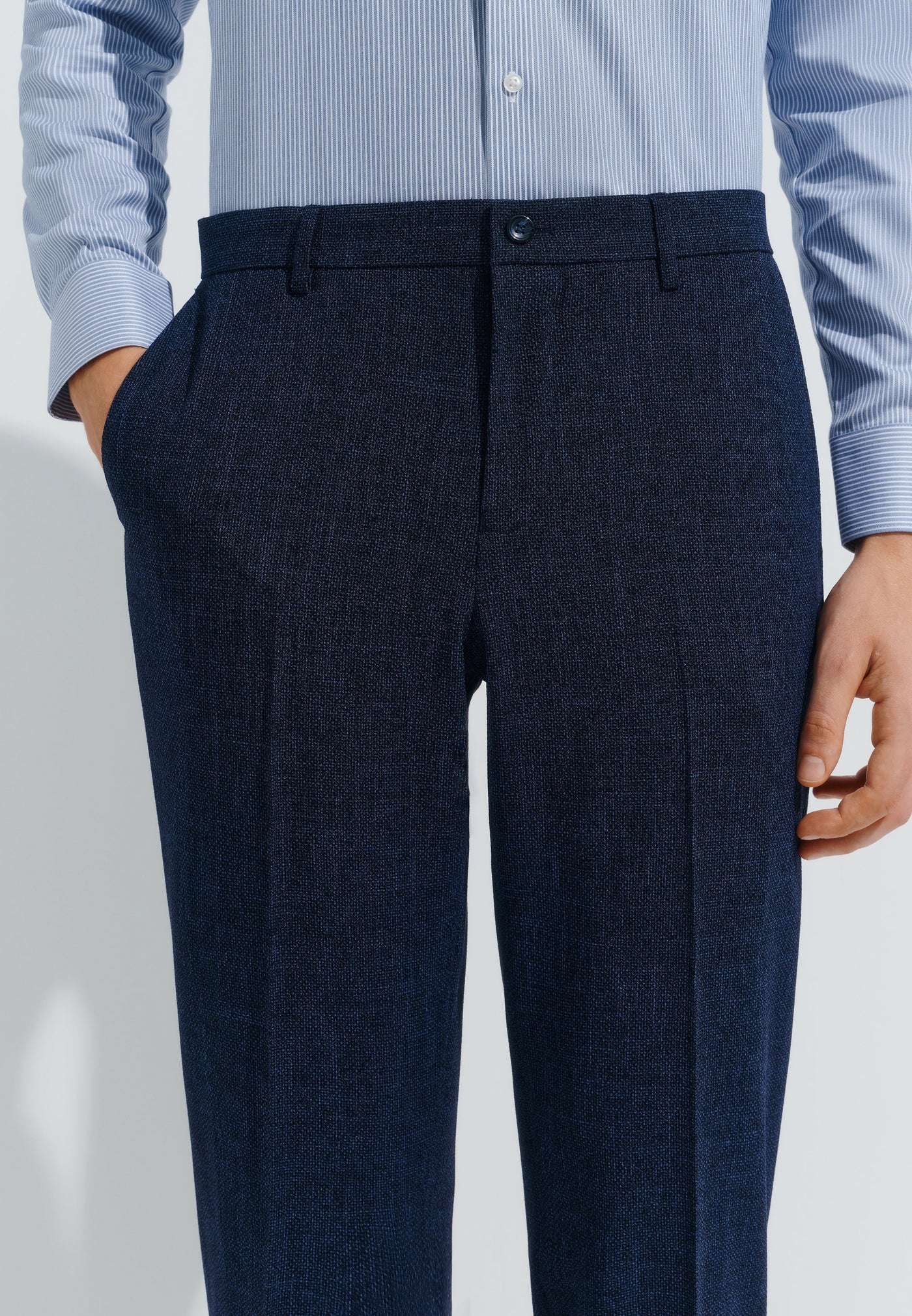 Men Clothing Anti-Bacterial Suit Pants Smart Fit