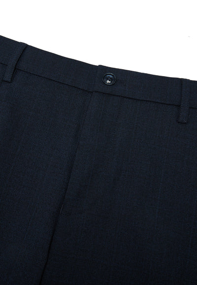 Men Clothing Anti-Bacterial Textured Suit Pants Slim Fit