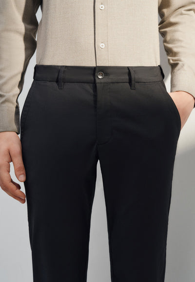 Men Clothing Soft Cotton Rich Stretchsmart(Elastic Waist Band) Twillcasual Pants Smart Fit