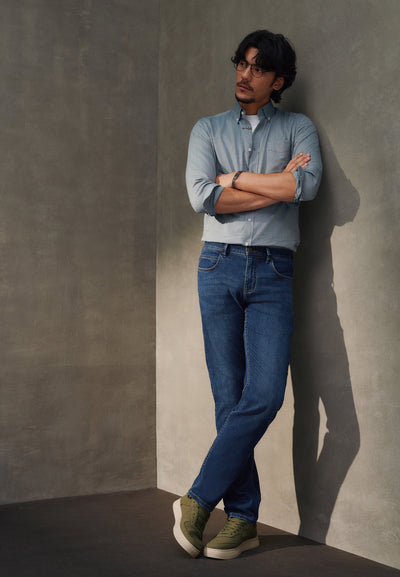 Men Clothing Compact Cotton Rich Extra Slim Fit Jeans Extra Slim Fit