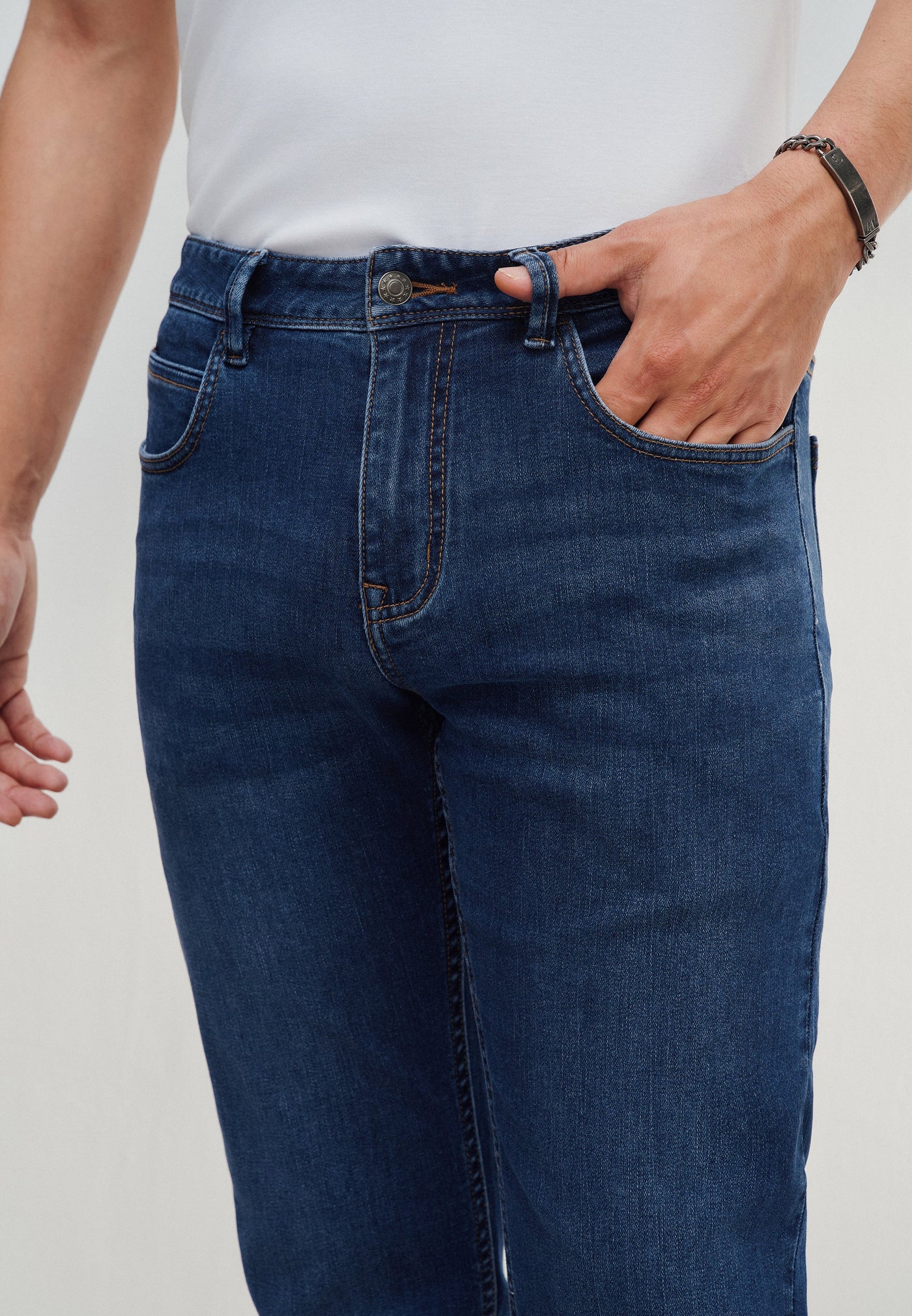 Men Clothing Compact Cotton Rich Extra Slim Fit Jeans Extra Slim Fit
