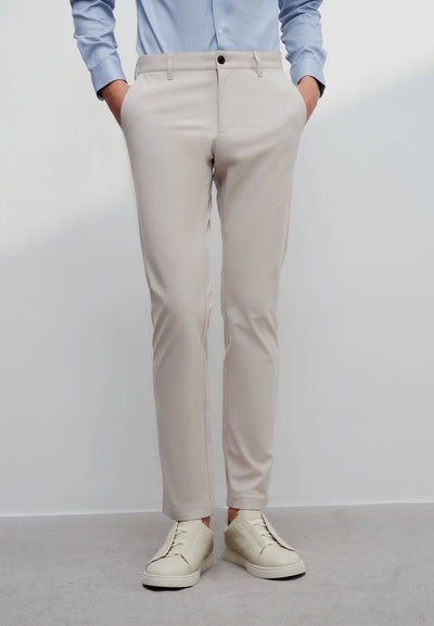 Men Clothing Multi-Way Stretch Extra Slim Fit Knit Casual Pants Extra Slim Fit