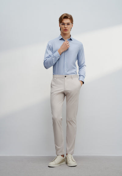 Men Clothing Multi-Way Stretch Extra Slim Fit Knit Casual Pants Extra Slim Fit