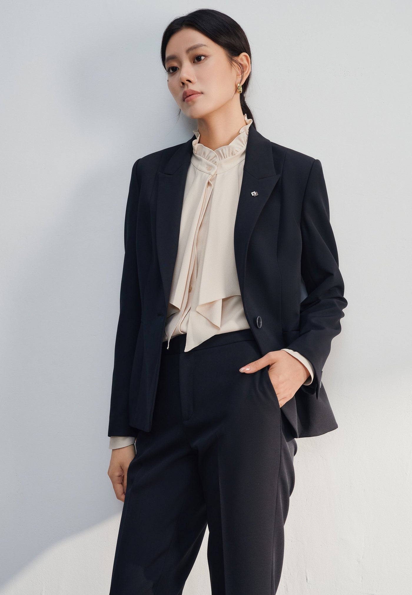 Women Clothing Multi-Way Stretch Slim Fit Suit Blazer Slim Fit