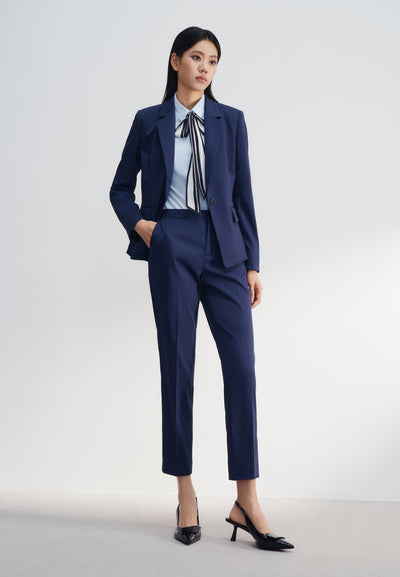 Women Clothing Coolmax Waffle Dobby Slim Fit Suit Blazer Slim Fit