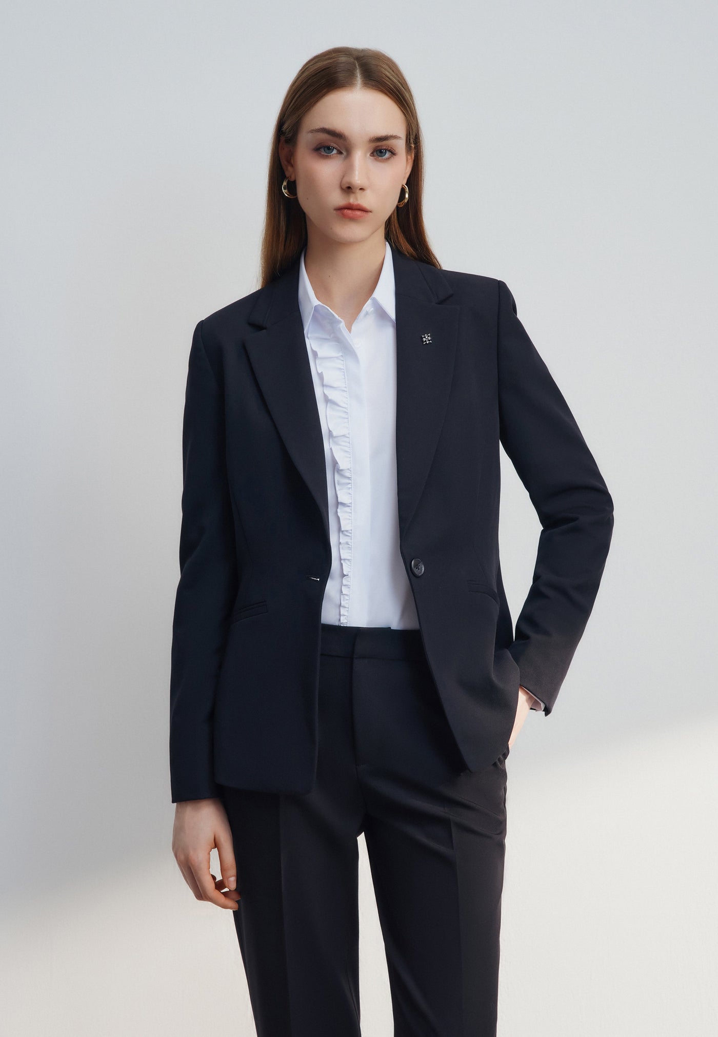 Women Clothing Slim Fit Twill Suit Blazer Slim Fit