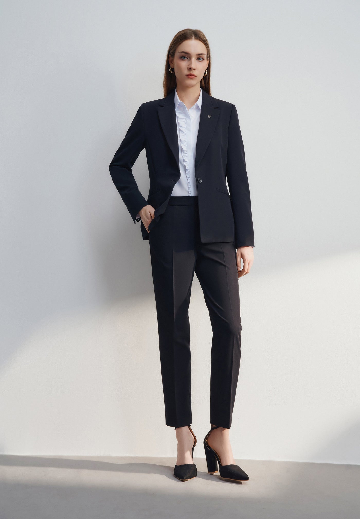 Women Clothing Slim Fit Twill Suit Blazer Slim Fit