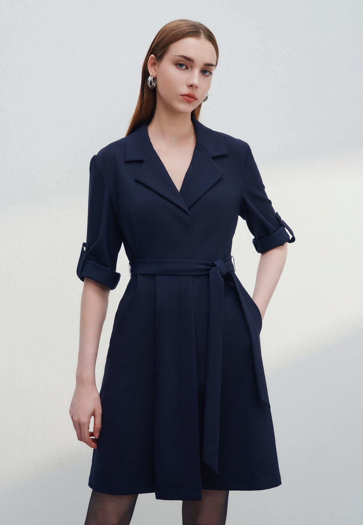 Women Clothing Fit & Flare Trench Dress Fit & Flare Shape