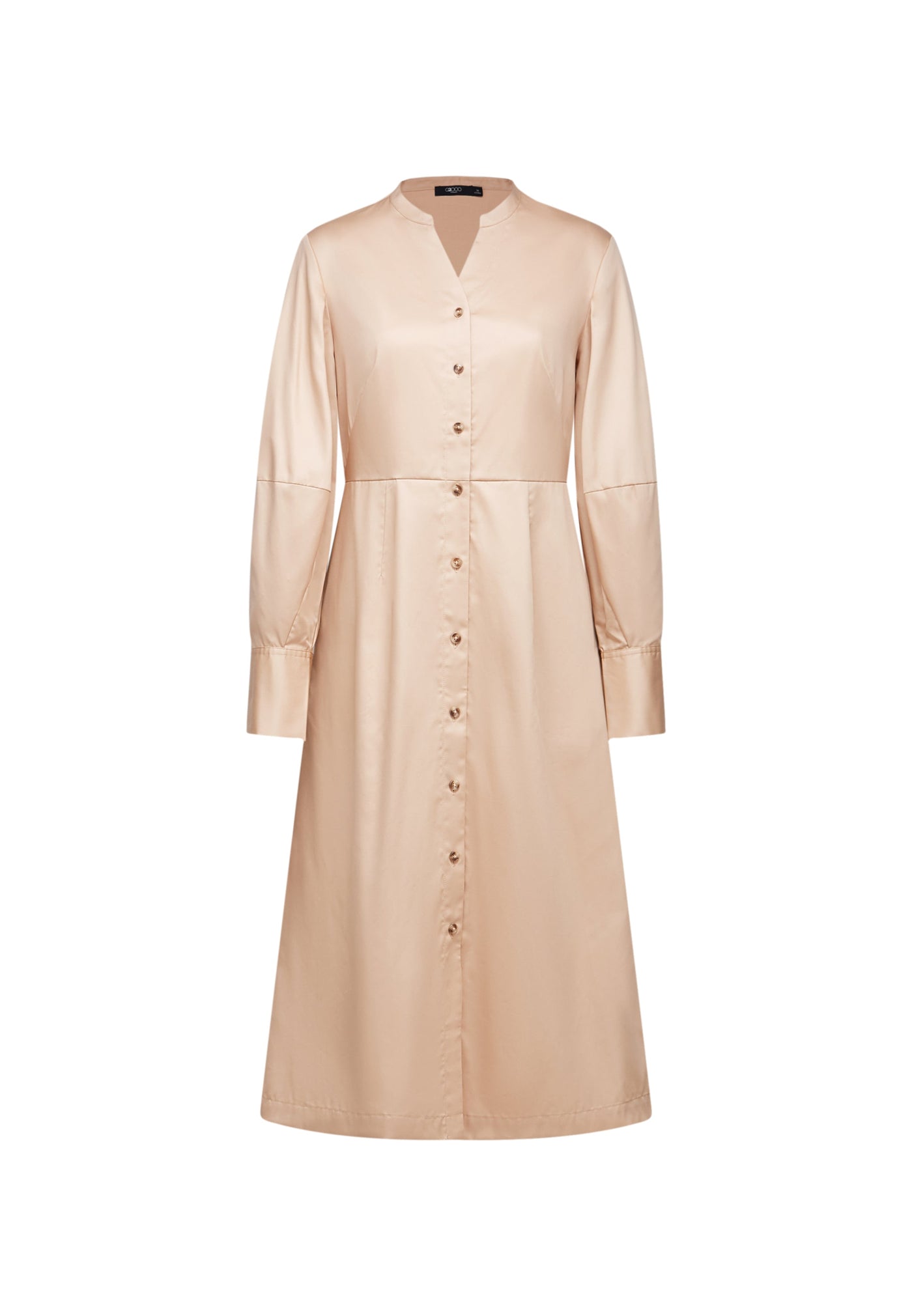 Women Clothing Puff Sleeve Shirt Dress Fit & Flare Shape