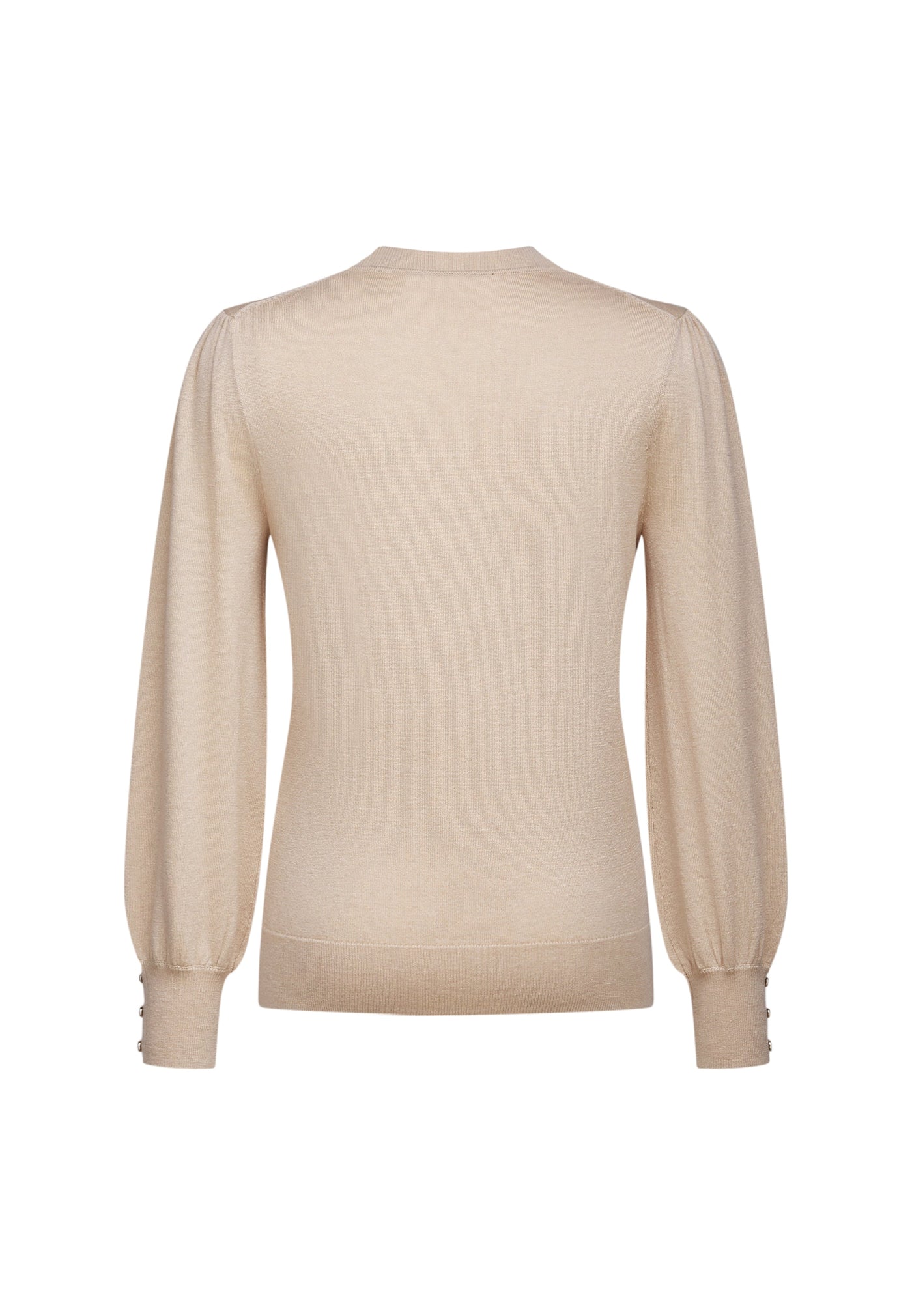 Women Clothing Crew Neck Puff Sleve Sweater Top Regular Fit