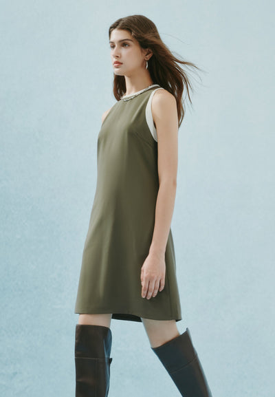 Women Clothing Poly Textile Crepe Dress Shift Shape