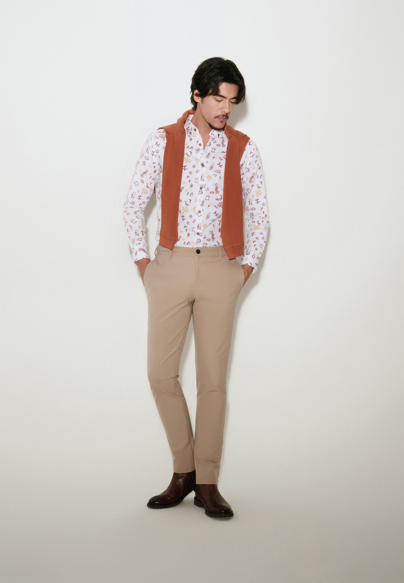 Men Clothing Casual Shirt With Festive Signature Prints Smart Fit