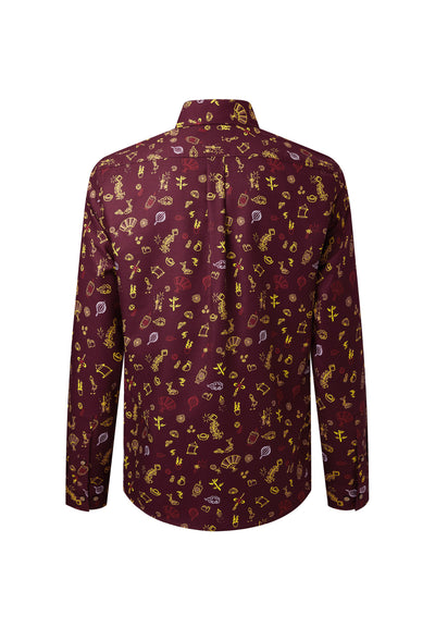 Men Clothing Casual Shirt With Festive Signature Prints Smart Fit