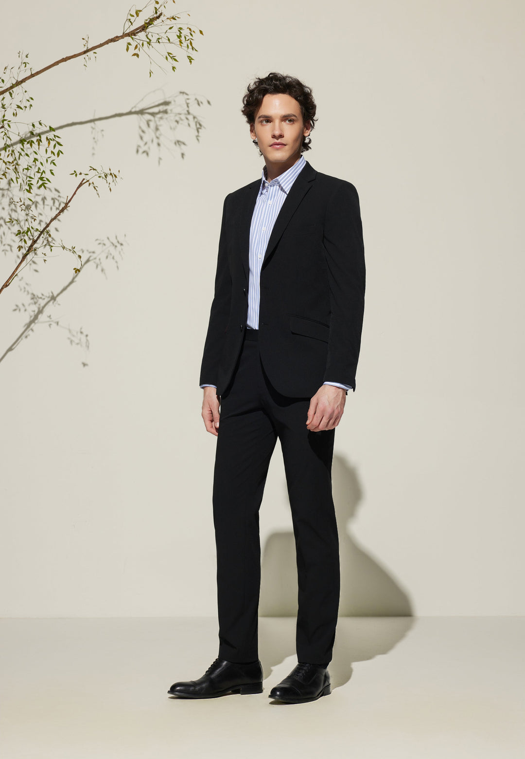 Men Clothing Cool Touch Multi Way Texture Suit Blazer Smart Fit