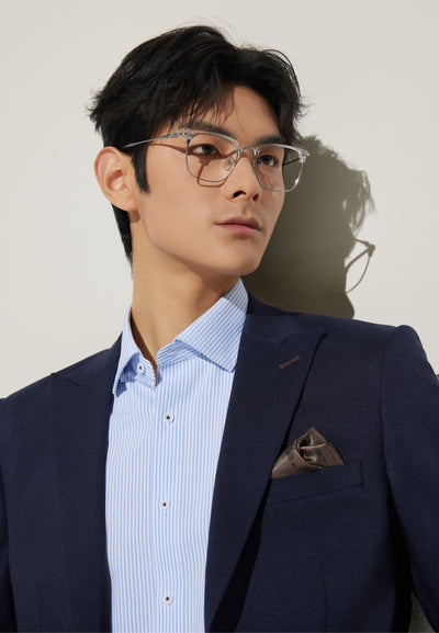 เสื้อเชิ้ตแขนยาวแบบทางการสำหรับผู้ชาย Smart Fit