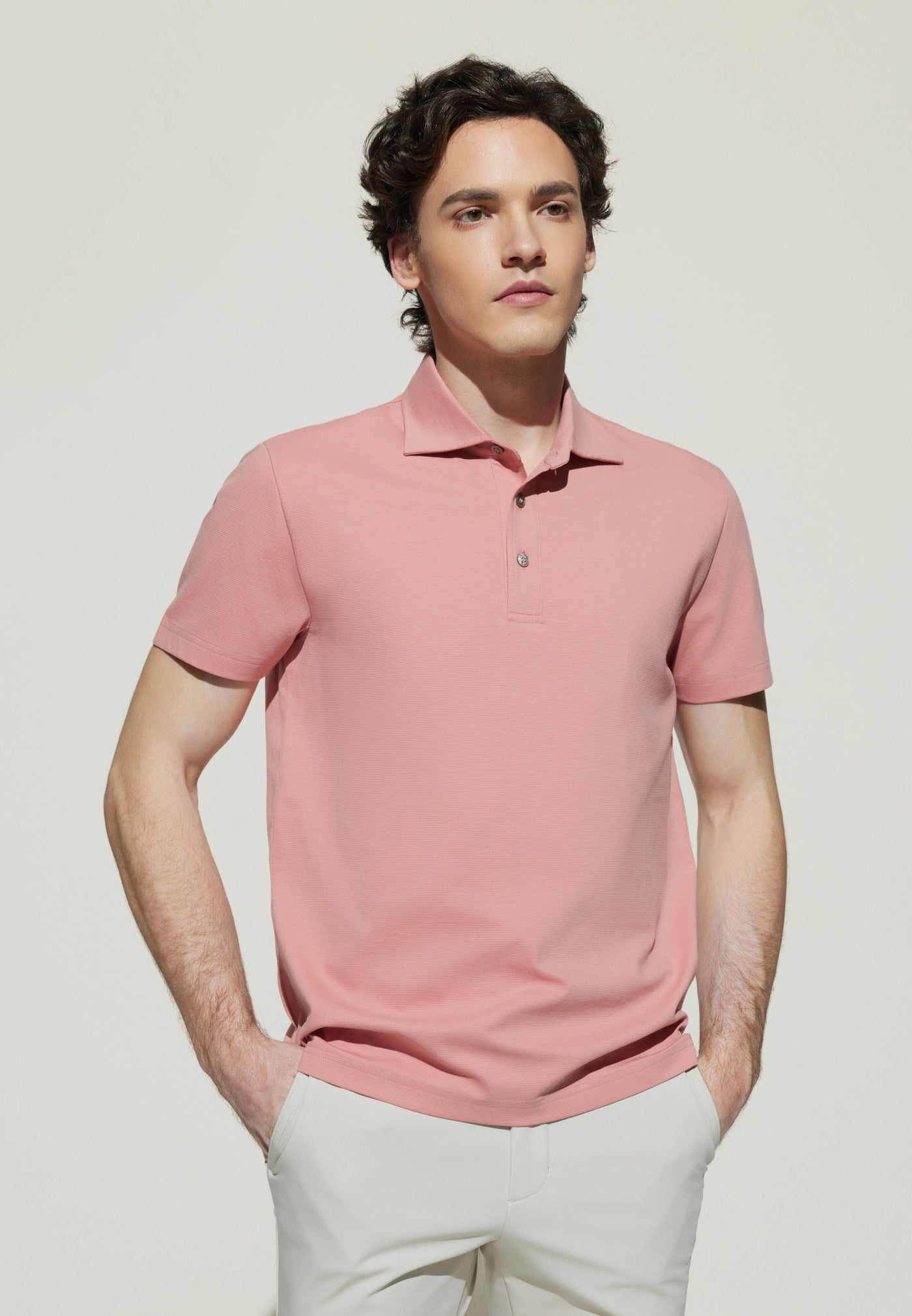 Men Clothing Super Light Mercerized Cotton Short Sleeve Polo Tee Smart Fit