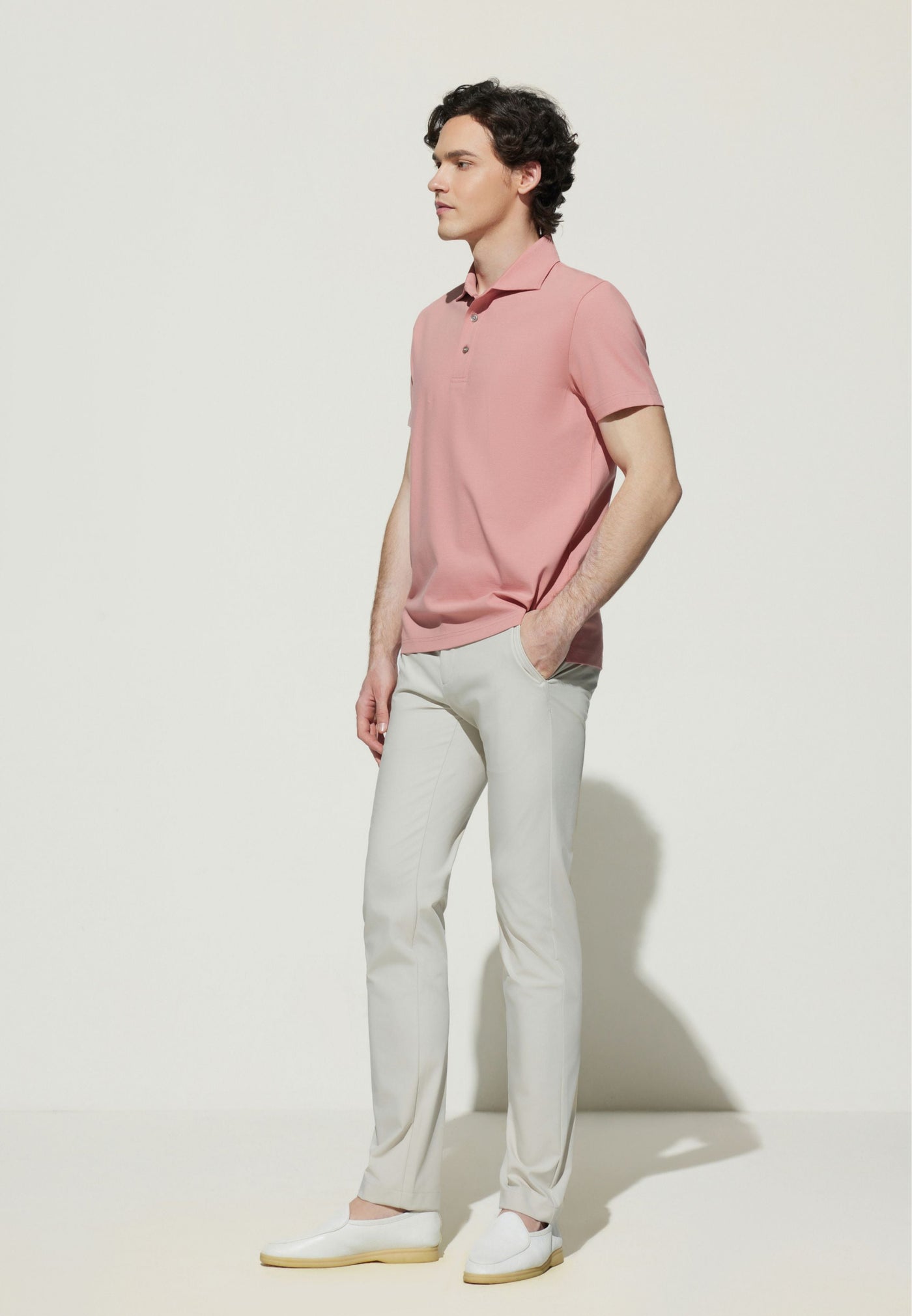 Men Clothing Super Light Mercerized Cotton Short Sleeve Polo Tee Smart Fit