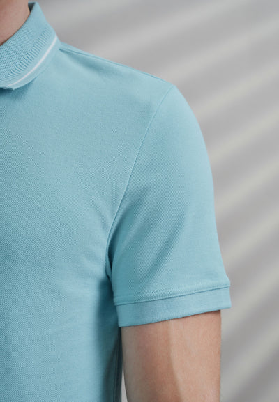 Men Clothing Cotton Blend Pique Short Sleeve Polo Tee Smart Fit