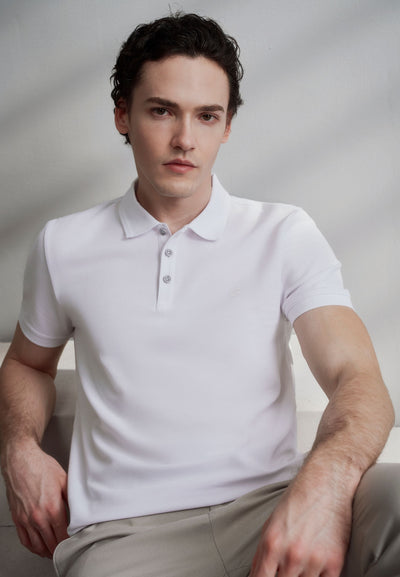 Men Clothing Cotton Blend Pique Short Sleeve Polo Tee Smart Fit