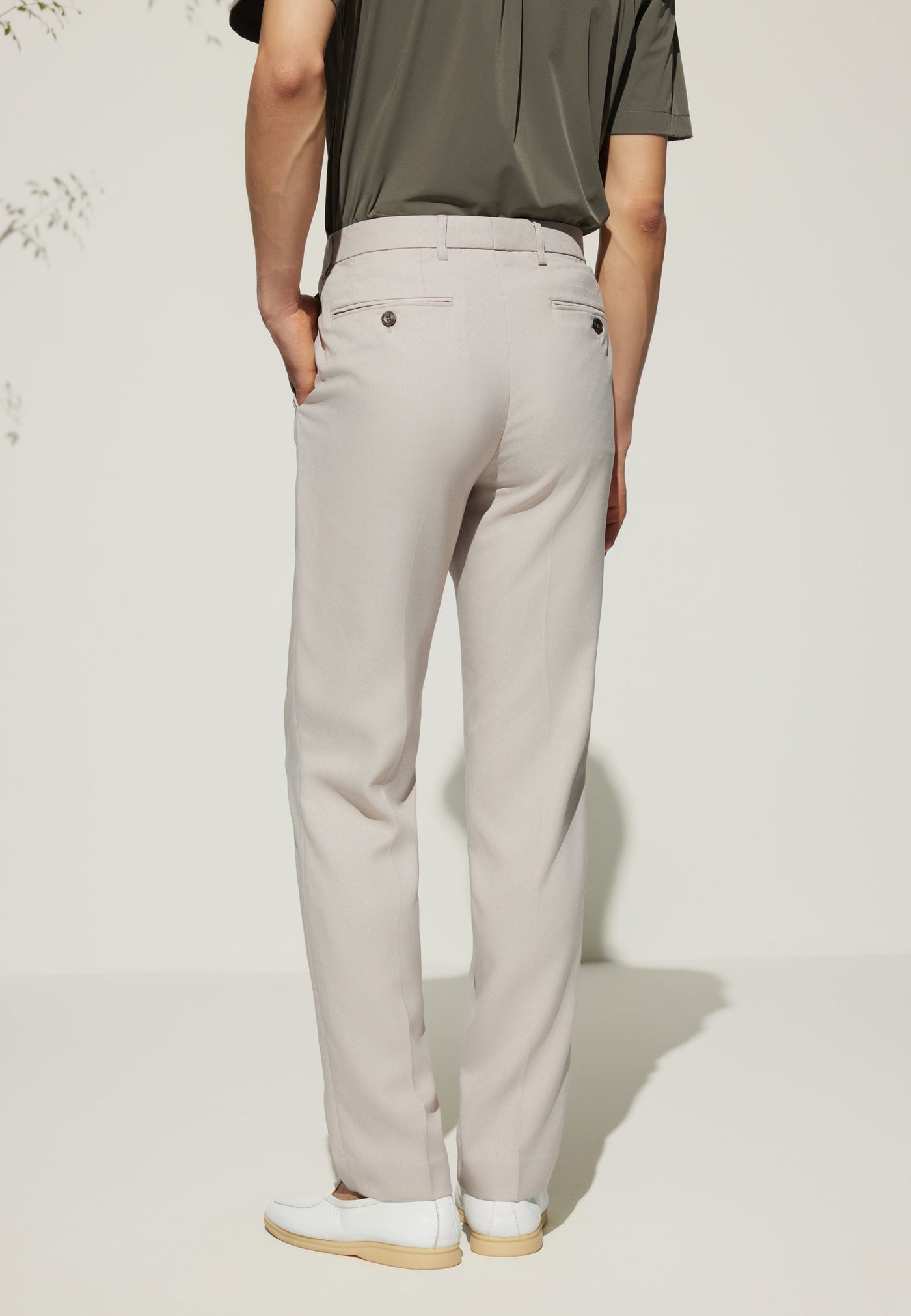 Men Clothing Teflon Slim Fit Twill Suit Pants Slim Fit