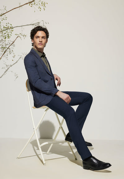 Men Clothing Teflon Slim Fit Twill Suit Pants Slim Fit