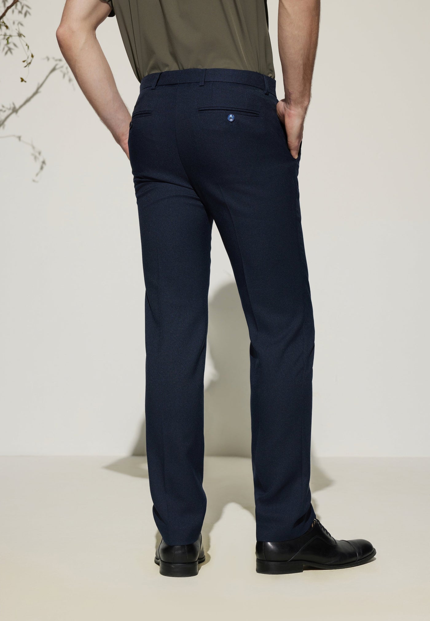 Men Clothing Teflon Slim Fit Twill Suit Pants Slim Fit
