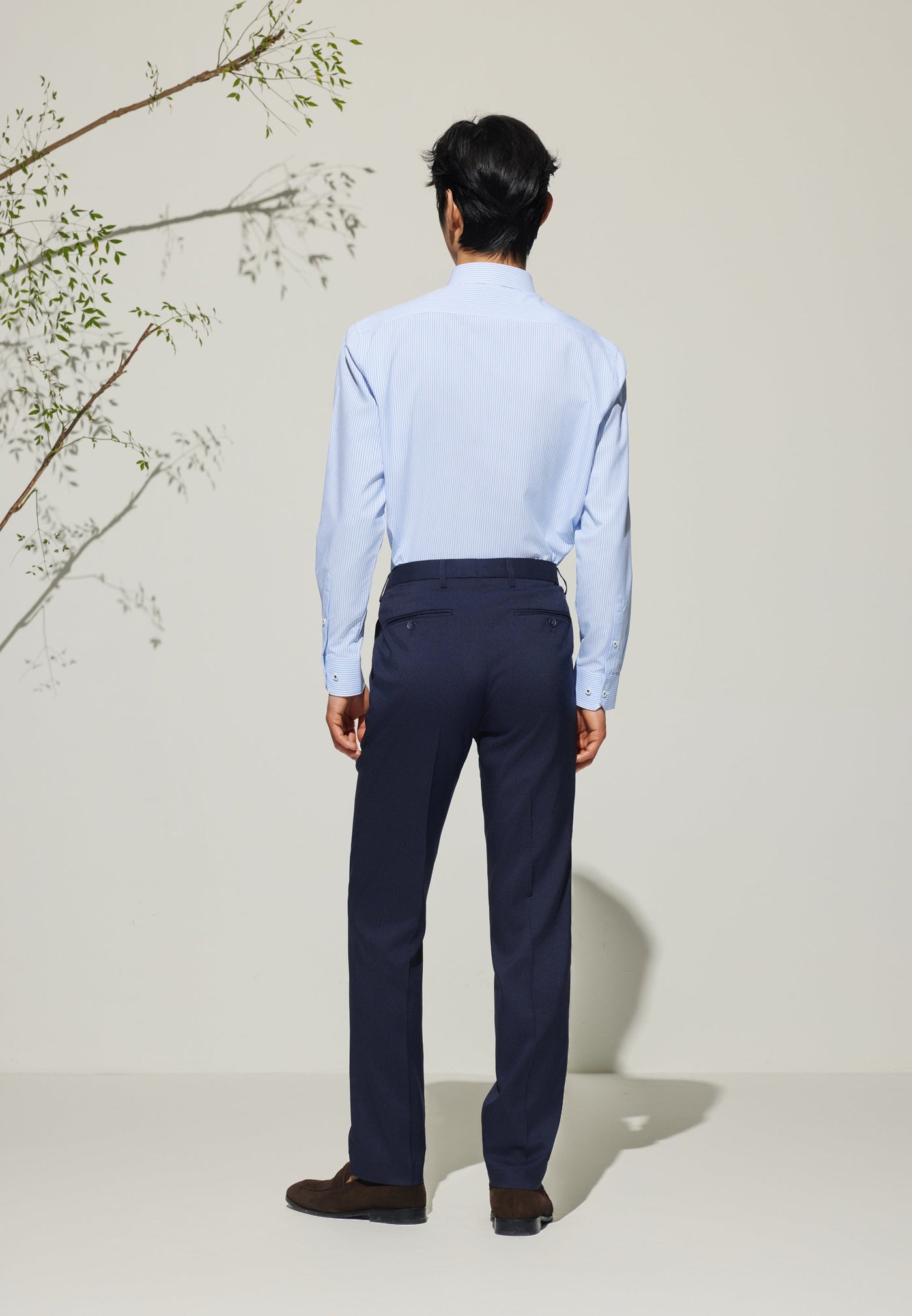 Men Clothing Cool Tounch Stripe Suit Pants Slim Fit