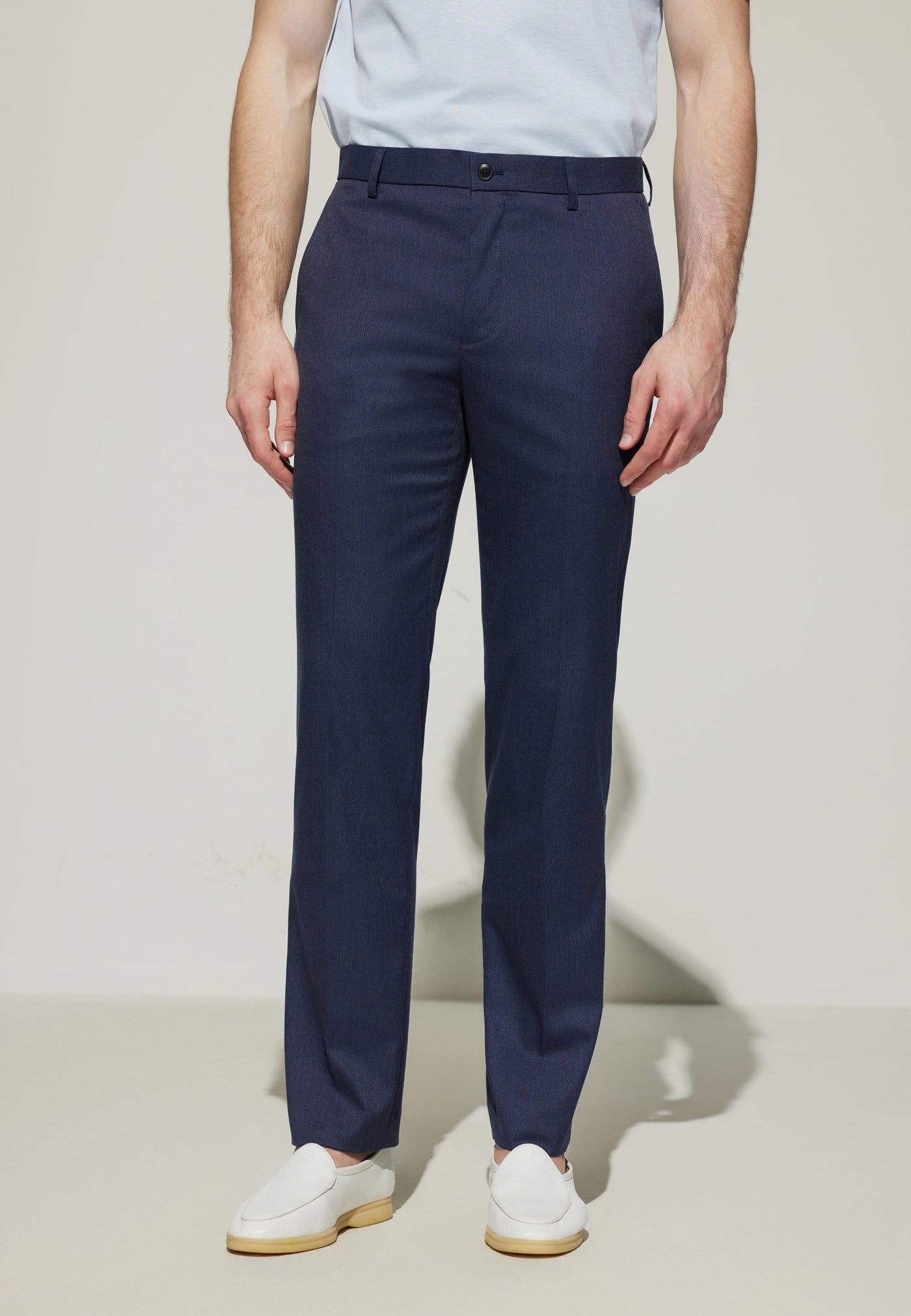 Men Clothing 3M Sweat -Wicking Texture Suit Pants Smart Fit