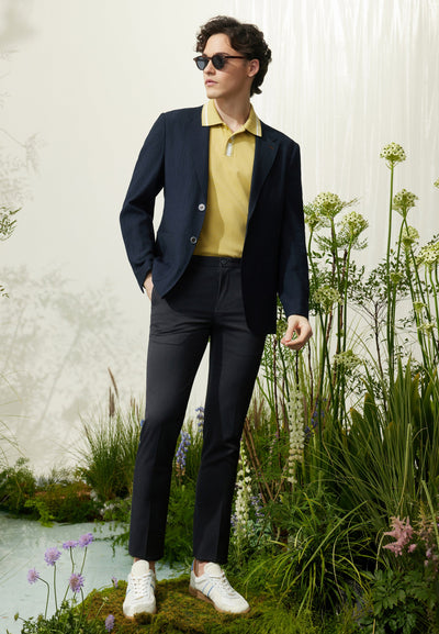 Men Clothing 3M Sweat -Wicking Suit Pants Slim Fit