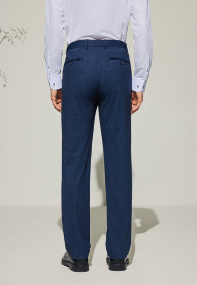 Men Clothing Anti-Bacterial Print Suit Pants Slim Fit