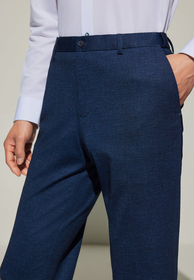 Men Clothing Anti-Bacterial Print Suit Pants Slim Fit