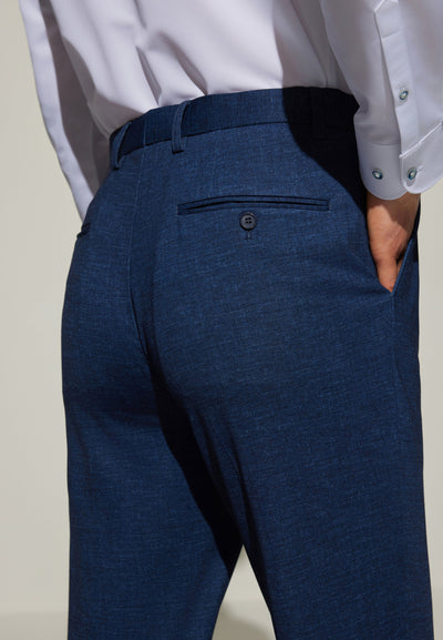 Men Clothing Anti-Bacterial Print Suit Pants Slim Fit
