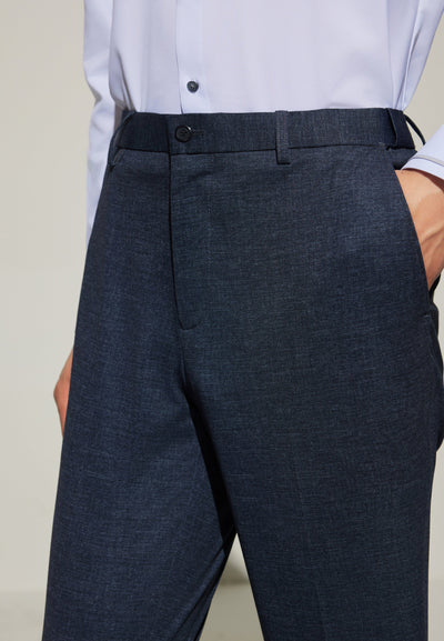 Men Clothing Anti-Bacterial Print Suit Pants Slim Fit