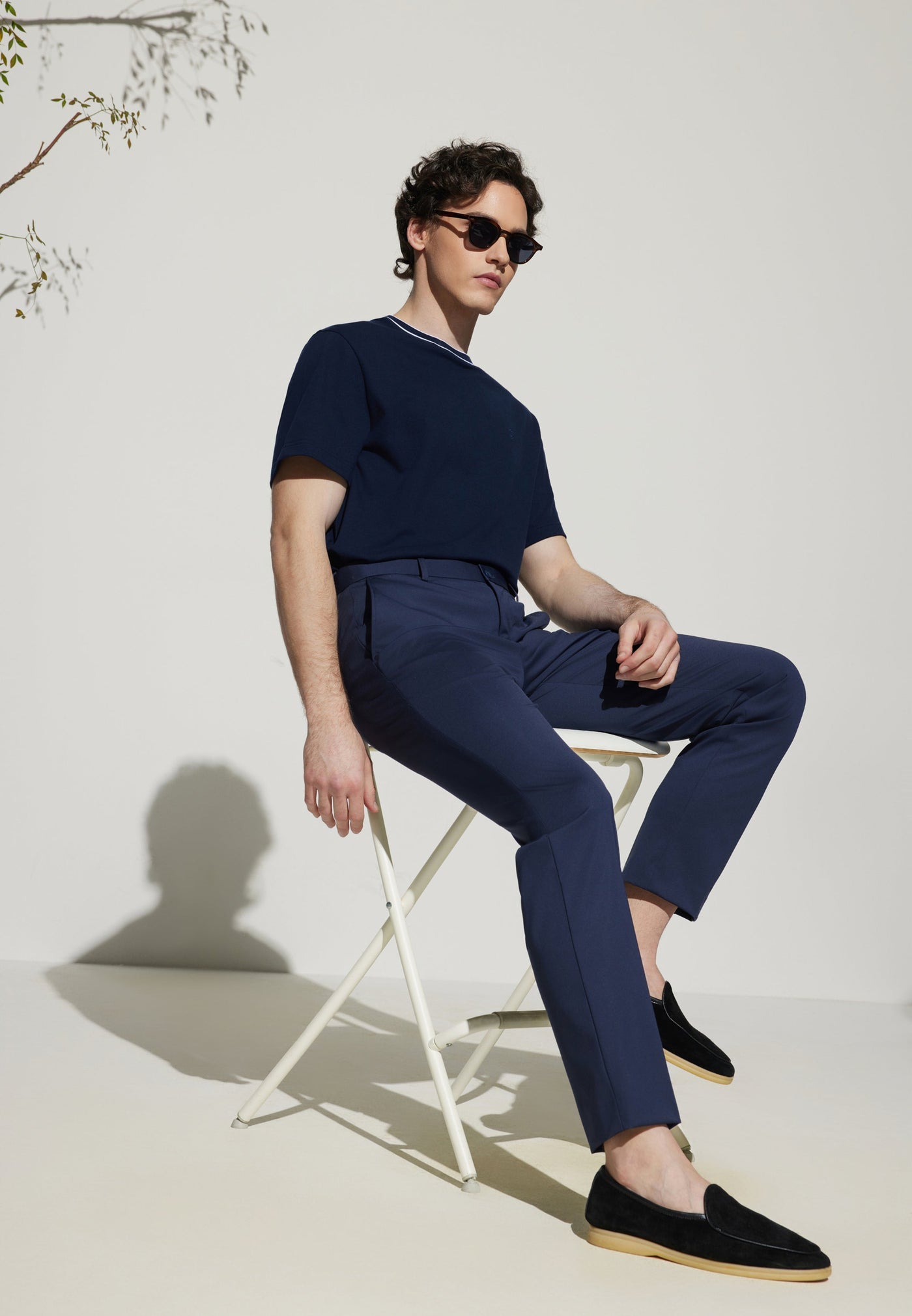 Men Clothing Multi-Way Stretch Suit Pants Slim Fit