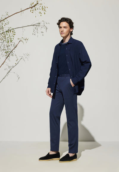 Men Clothing Multi-Way Stretch Suit Pants Slim Fit