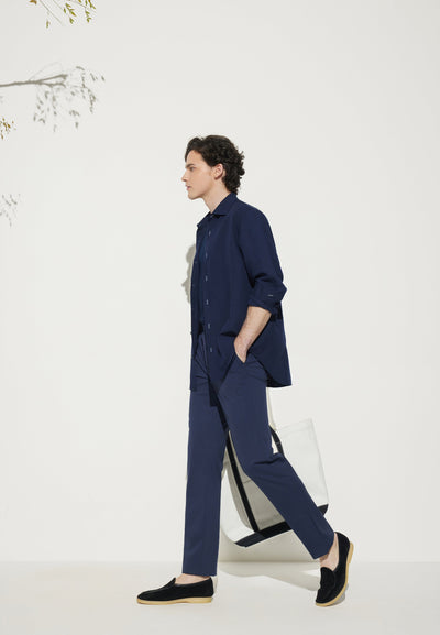 Men Clothing Multi-Way Stretch Suit Pants Slim Fit