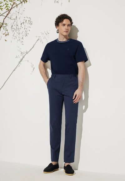 Men Clothing Multi-Way Stretch Suit Pants Slim Fit