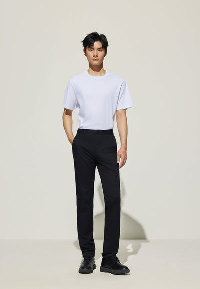 Men Clothing Cotton Blend Casual Pants Extra Slim Fit