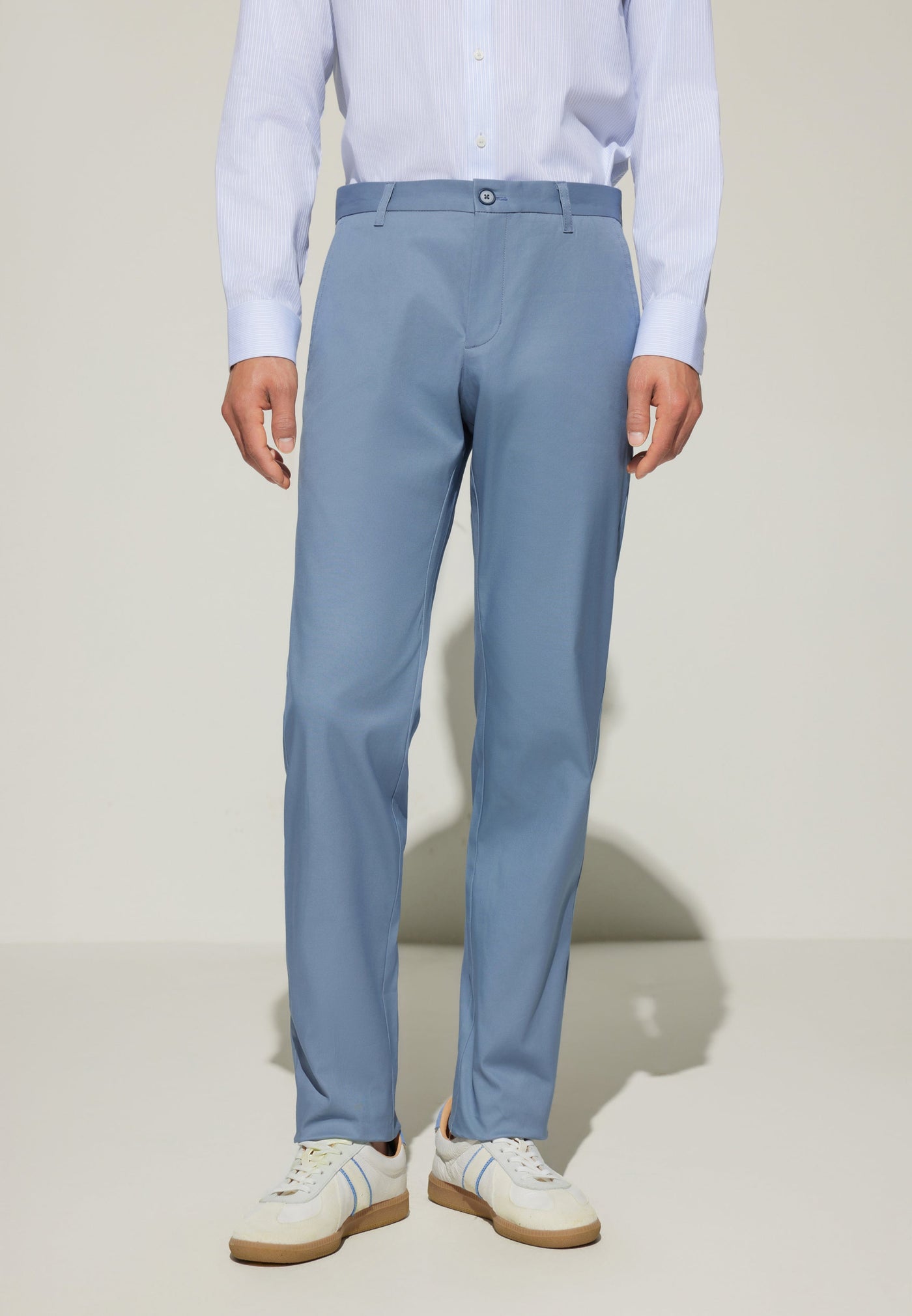 Men Clothing Cotton Blend Casual Pants Extra Slim Fit