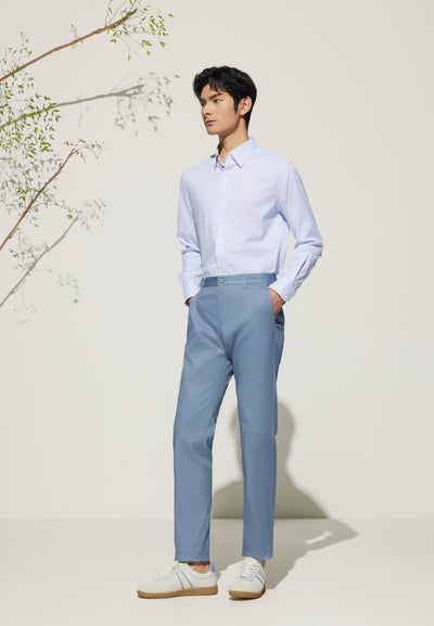 Men Clothing Cotton Blend Casual Pants Extra Slim Fit
