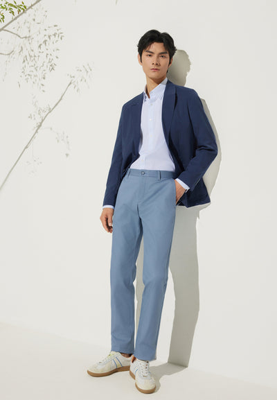 Men Clothing Cotton Blend Casual Pants Extra Slim Fit