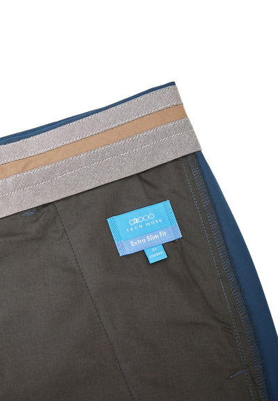 Men Clothing Poly Knit Ottoman Casual Pants Extra Slim Fit