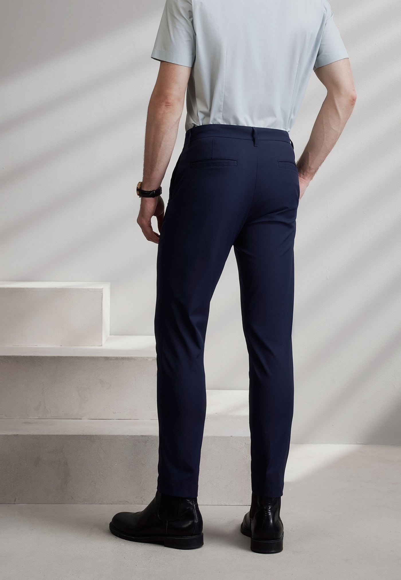 กางเกงขายาวแบบลำลองสำหรับผู้ชาย Slim Tapered Fit