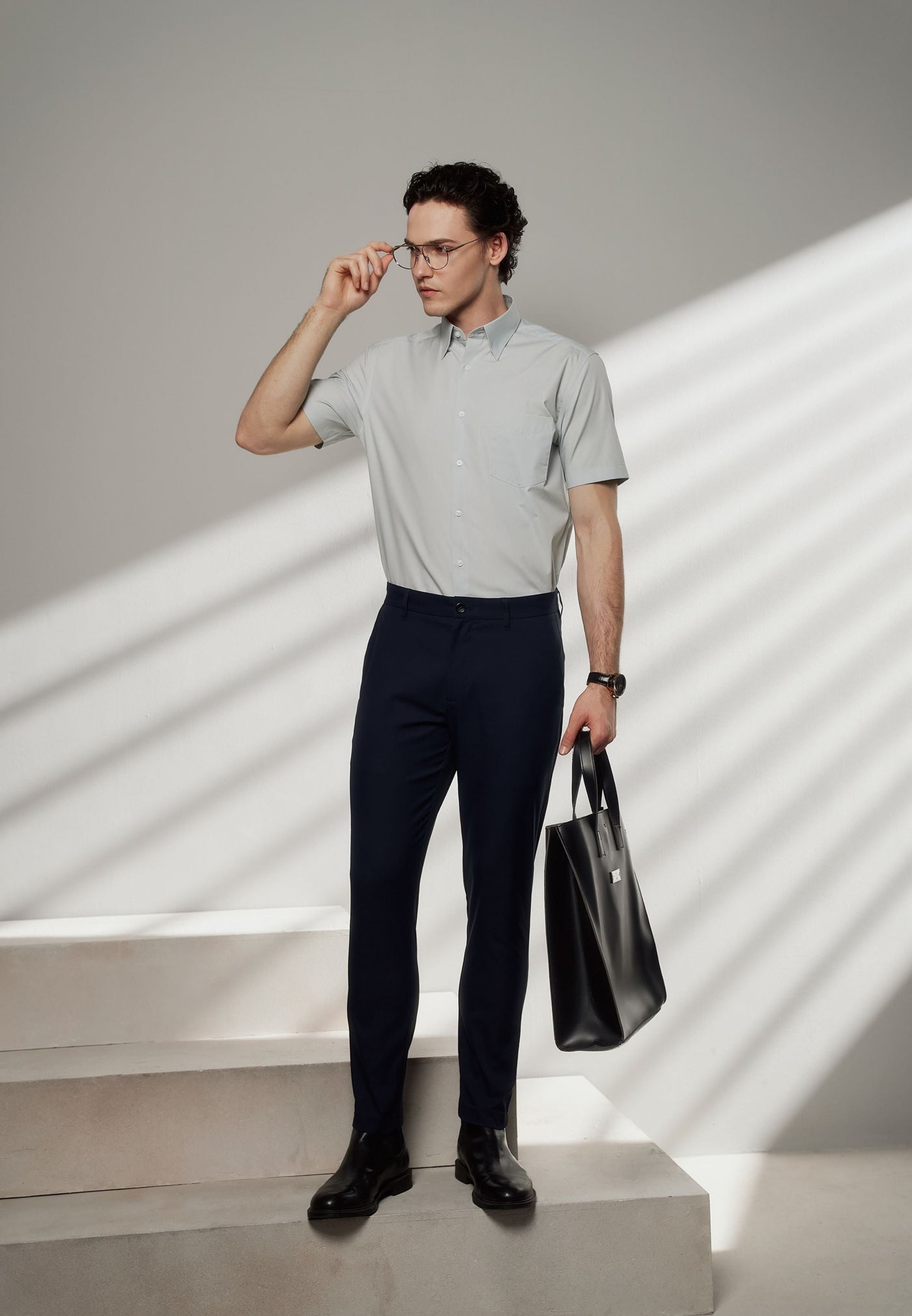 กางเกงขายาวแบบลำลองสำหรับผู้ชาย Slim Tapered Fit